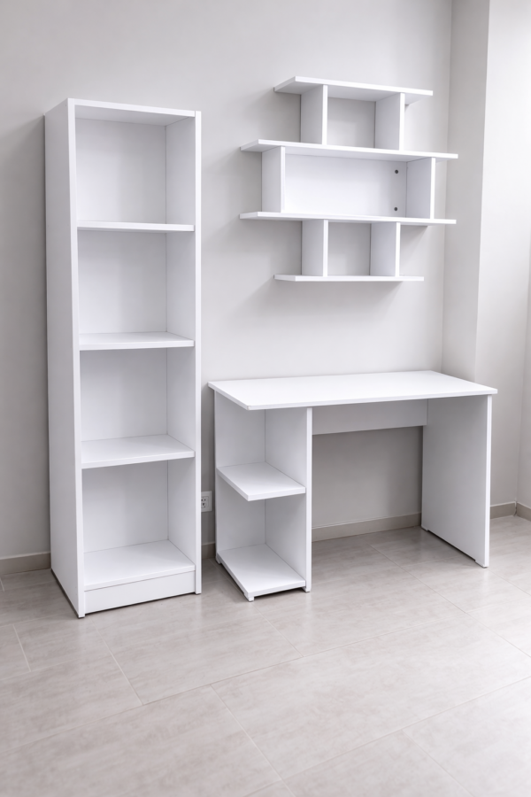 cuarto de la veci fake con mi escritorio xd xd Escritorio Modular Blanco